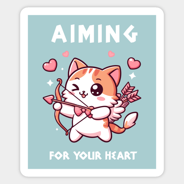 Aiming for your heart Sticker by CreativeSage